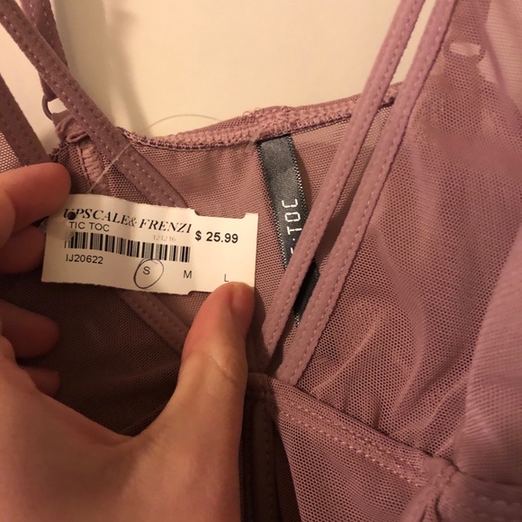 NWT Blush Mesh Bodysuit - Picture 2 of 3